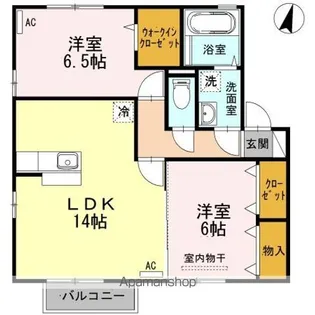 セジュール三条 B棟【2階】の間取り