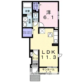 メゾン・ド・エクレール【1階】の間取り