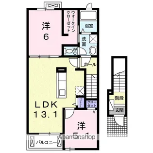 プロムナード2A【2階】の間取り