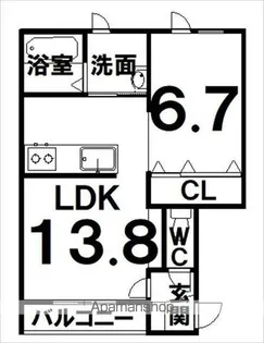 シュペル【2階】の間取り