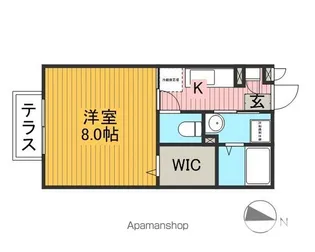 ウィルモアK・Ⅱ【1階】の間取り