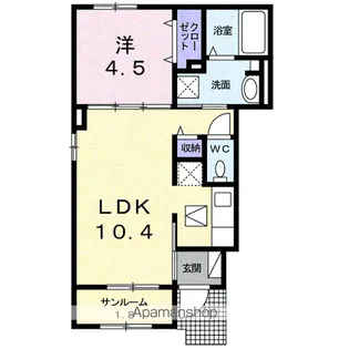 モジョ・エスト【1階】の間取り