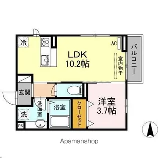 エクセラン B【2階】の間取り