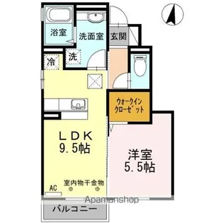 コトー星が丘 B【1階】の間取り