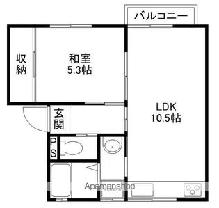 春と彩りのルミエール【201号室】の間取り