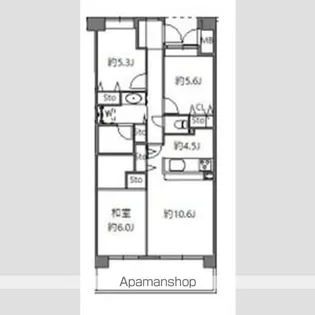 アソシエール溝の口【10階】の間取り