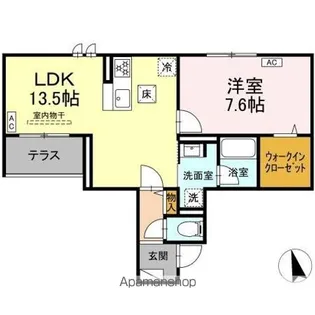 レジデンス オークリーフ【1階】の間取り