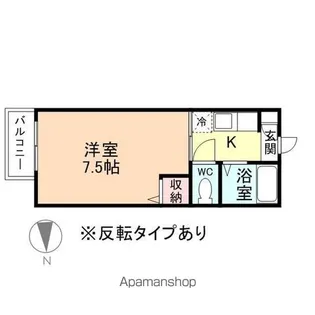 モーンプレイス【203号室】の間取り