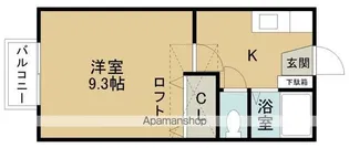 ヨシノ砂山Ⅲ【105号室】の間取り