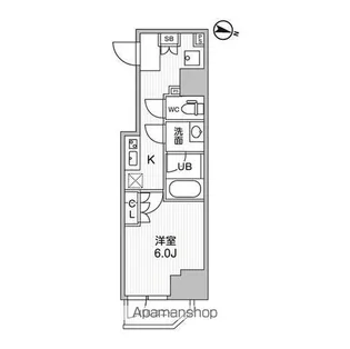 コンフォリア・リヴ千住【6階】の間取り