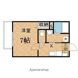 ラ・ジュネス【202号室】の間取り