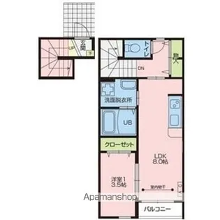ビネガーゴールド【207号室】の間取り