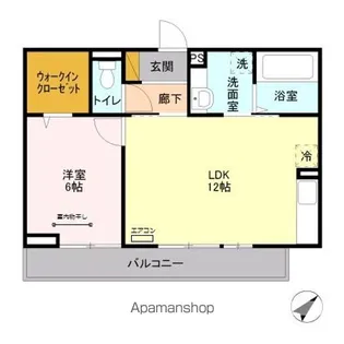 埼玉県吉川市美南1丁目【アパート】の間取り