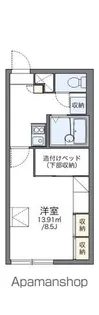 レオパレスソレーユⅠ【202号室】の間取り