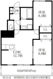 ビオス東郷【1階】の間取り