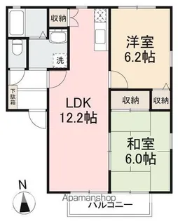 フォブール札場A・B【1階】の間取り