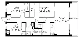 ユーフォリア【405号室】の間取り