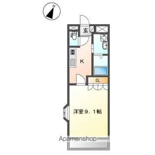 サンライフ ハサマ【205号室】の間取り