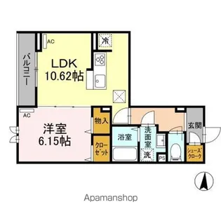 フレシール光が丘【1階】の間取り