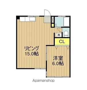 咲田フジハイツ【103号室】の間取り