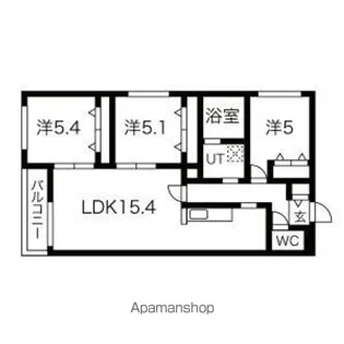 Ruan福住【3階】の間取り