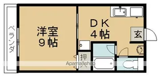 桐の木ハイツ【1階】の間取り