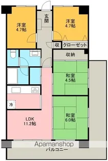 アイランドグレース城南【401号室】の間取り
