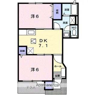 セントラル・ケイC棟【1階】の間取り