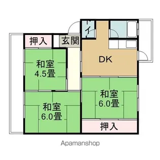 第一コーポ唐子【3階】の間取り