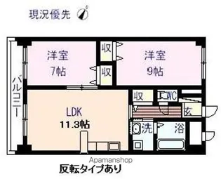 ジュピター・セト【2階】の間取り