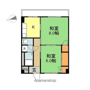 グランペール日赤【502号室】の間取り