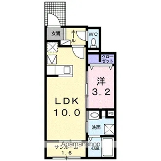 ポライトリー D【1階】の間取り