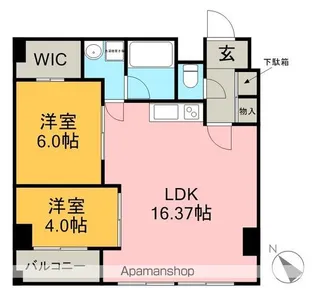 S-FORT乙川【6階】の間取り