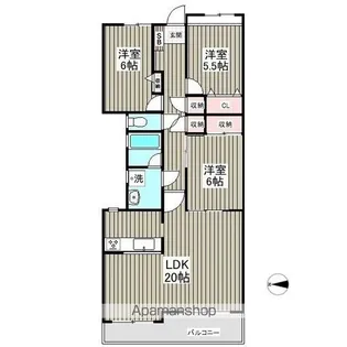 読売ランド第一マンションズ【1階】の間取り