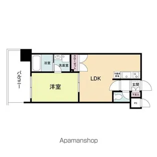 レジディア薬院大通【2階】の間取り