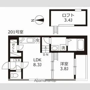 フォーラムエス【2階】の間取り
