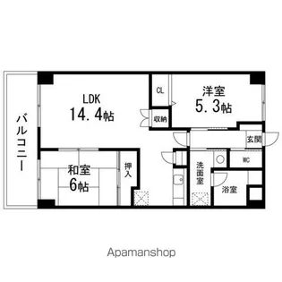 ノースビルディング【402号室】の間取り