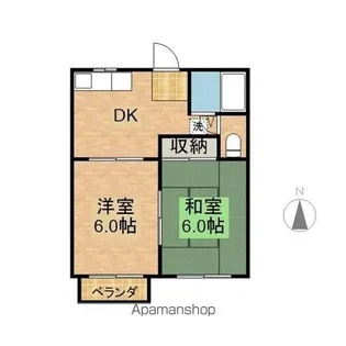 加利里サンハイツ【B102号室】の間取り