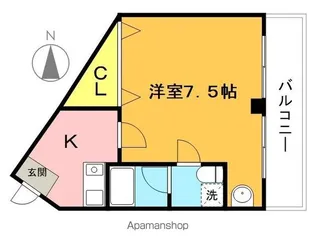 1Kの間取り画像