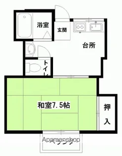 アーバンライフキダ【202号室】の間取り