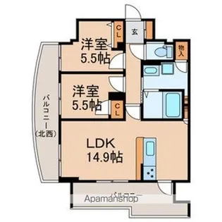 BRILLIANT VIEW CENTRAL PARK【10階】の間取り