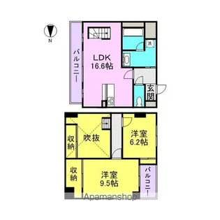 スタジオスクエア泉【9階】の間取り