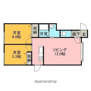 サンライズ新琴似615【202号室】の間取り
