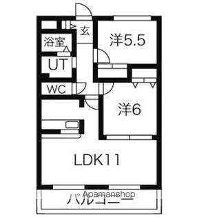 リベルタパラッツォ【3階】の間取り