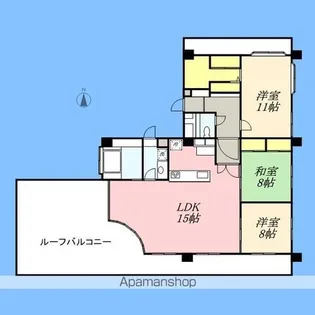 ユニバース大濠【14階】の間取り
