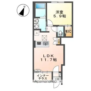 レイク ミシガン【1階】の間取り