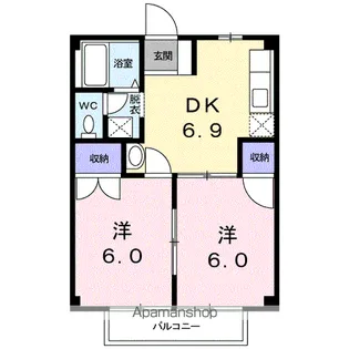フローラル内藤E【2階】の間取り