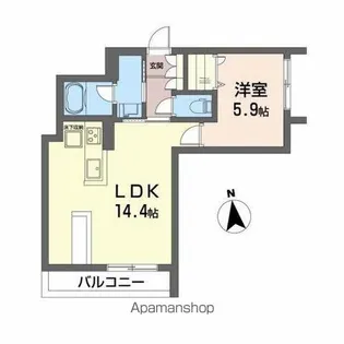 ロイヤルシャーメゾン栗林【1階】の間取り