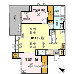 GrandValley 博多(グランバレ ハカタ)【2階】の間取り