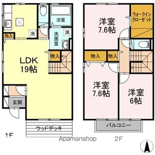 サニーハイツ B【1階】の間取り
